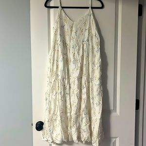Madewell x Reistor Ivory Tiered Midi dress